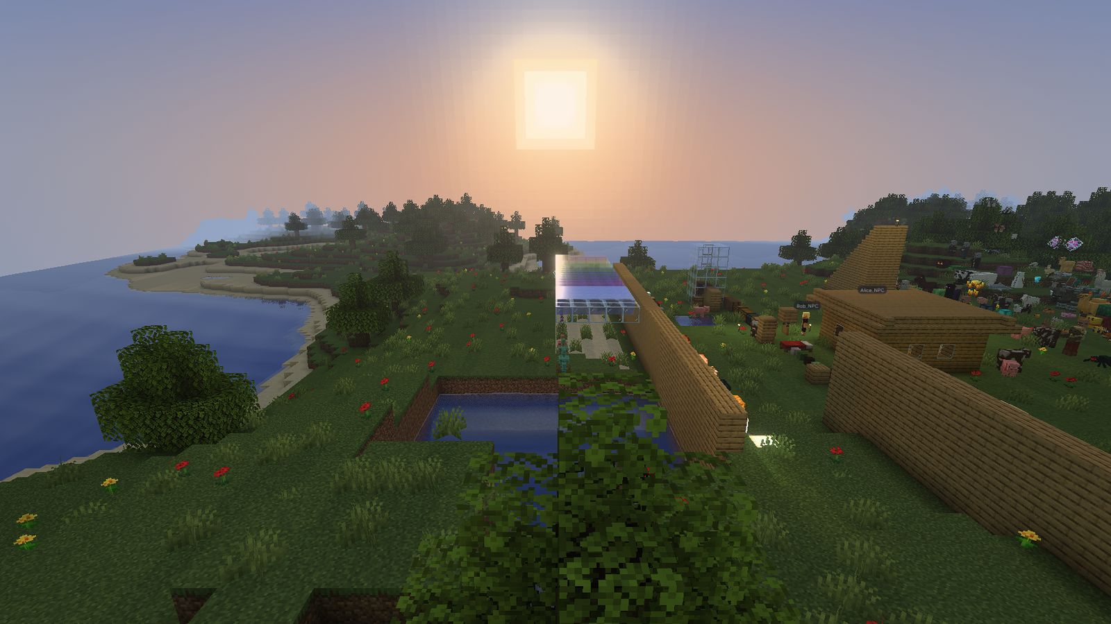 Sunset over a lake on Ultra